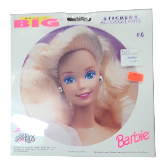 Vintage Barbie Really Big Meilo Smeilo Set of 5 Stickers - Picture 8 of 9